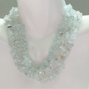 Raw Aquamarine Gemstone Necklace